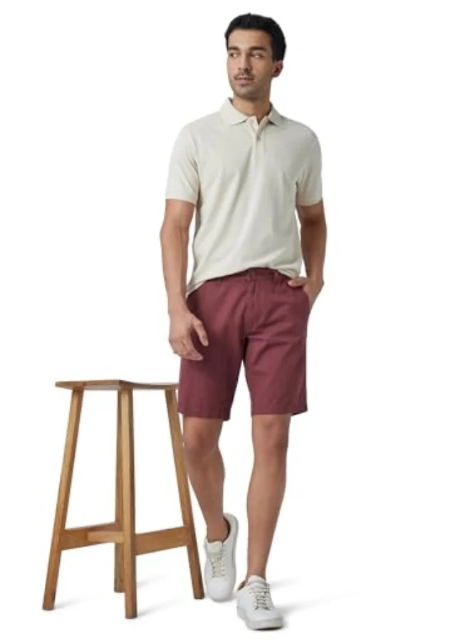 XYXX  XYXX Menâ€™s Element Cotton Straight Fit Solid Chino Shorts with Side Pockets  | Best Price UAE