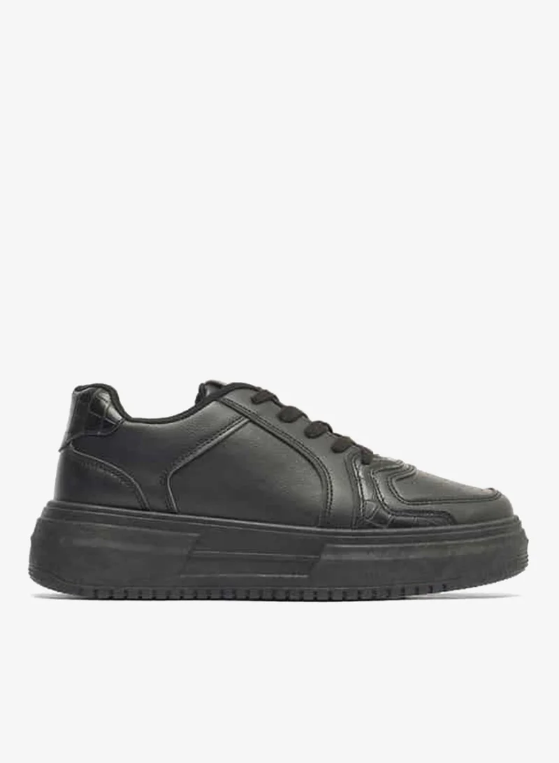 Women Solid Lace-Up Low Ankle Sneakers