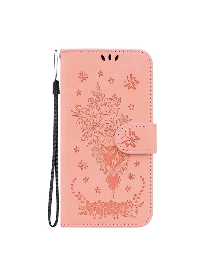 S-TOP Case For Redmi 13 4G Butterfly Rose Embossed Leather Phone Case - Image 2