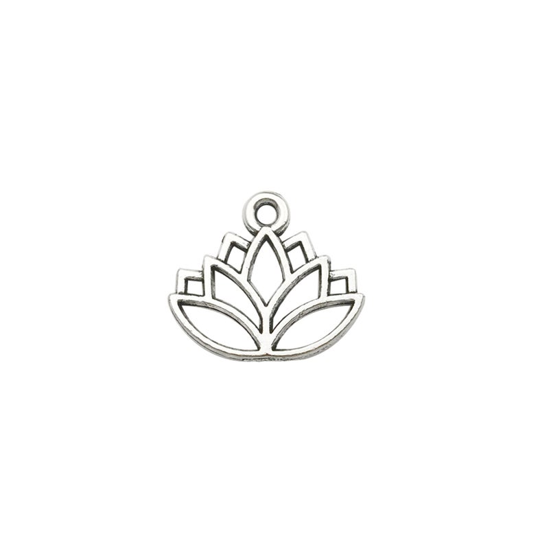 DIY Korean Lotus Pendant Alloy Craft 9050-Lotus 14 × 16-0.7g