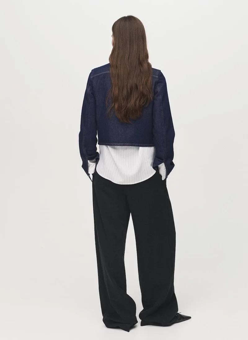 MANGO Denim crop jacket