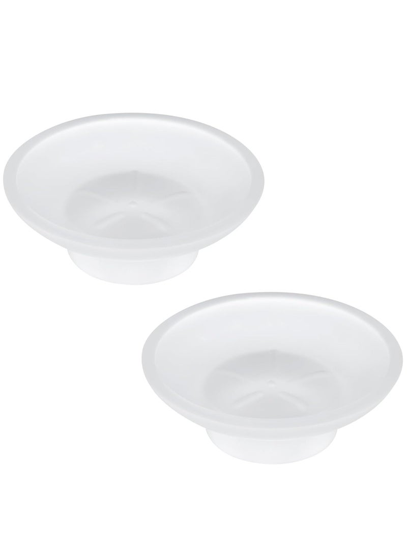 2 Pack Glass Soap Dish, Round Design, Keeps Soap Dry and Hygienic, Easy Clean Bathroom Accessory  - Image 1