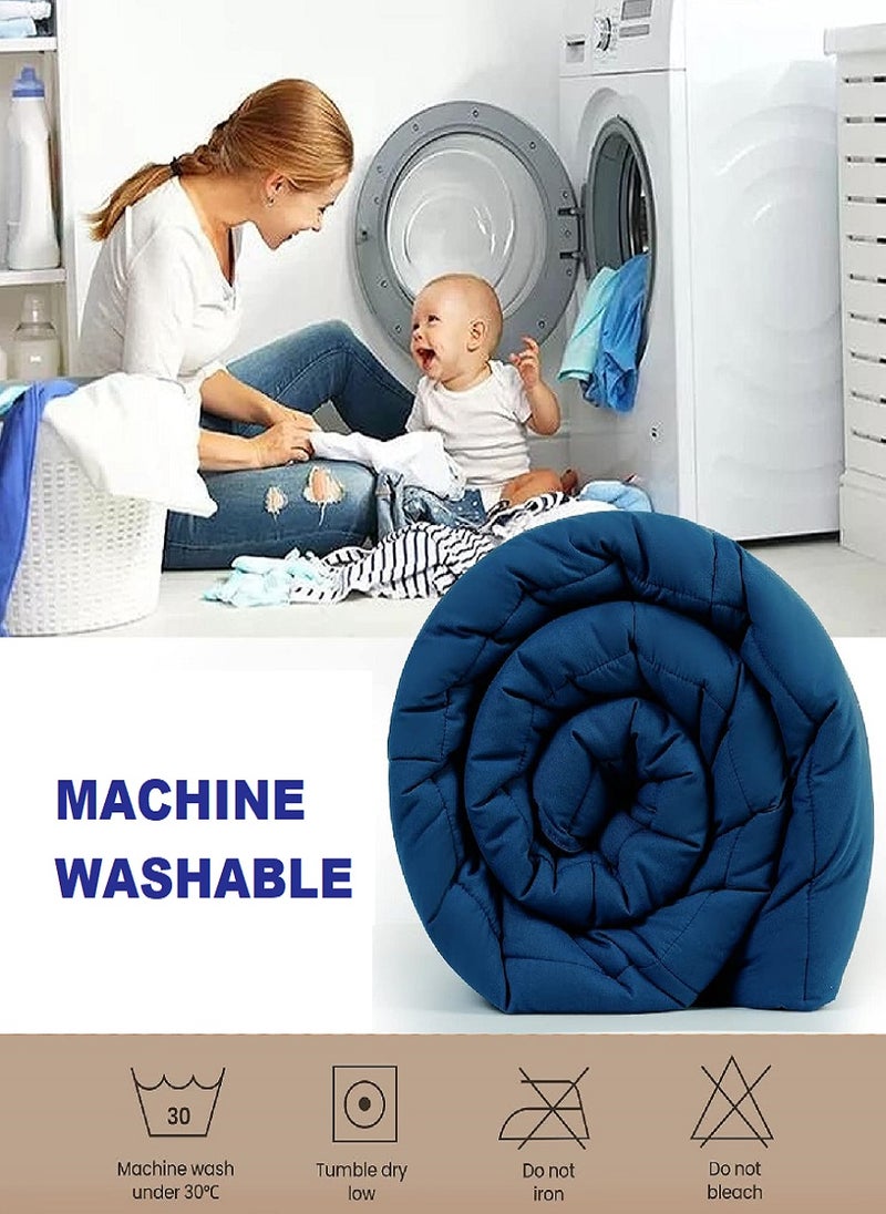 Blueberry Mattress Topper Cotton Box Design With 4 Corner Elastic 10cm Thickness 160x200cm  - Image 4