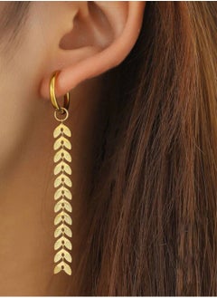Elegant Stainless Steel Gold Plated Earrings For Women