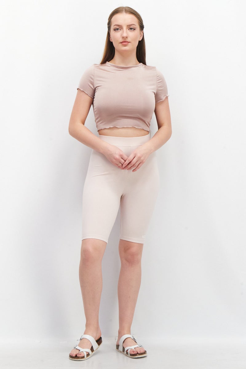 VANS شورتات نسائية بشعار العلامة التجارية، وردي - Image 3