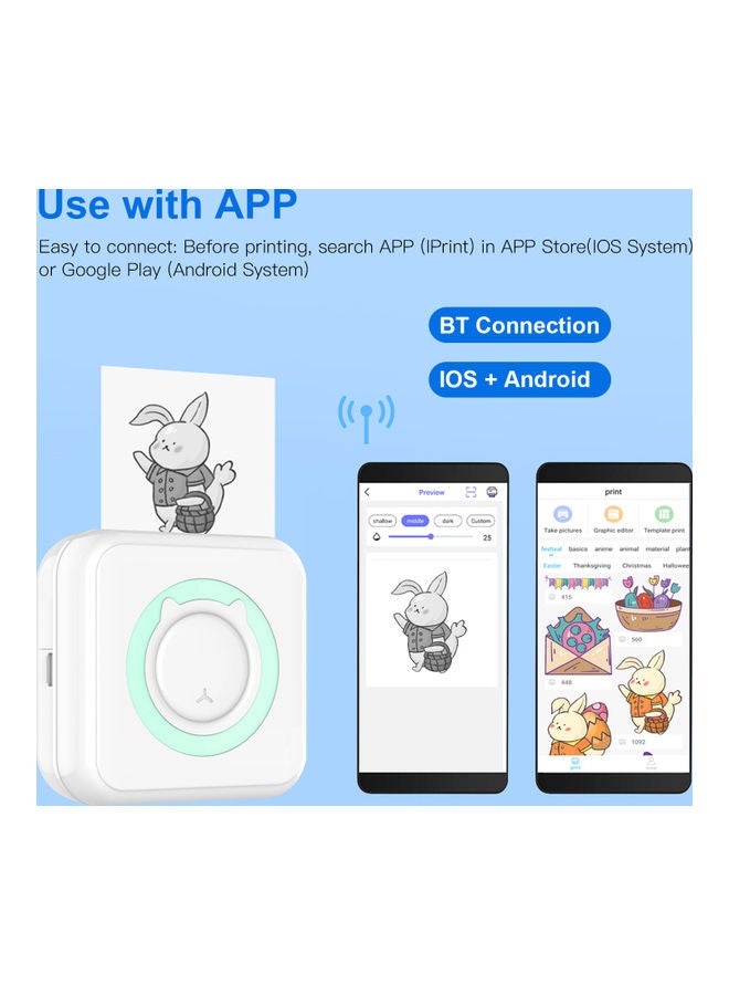 Multifunctional Portable All In One Photo Printer Blue - Image 5