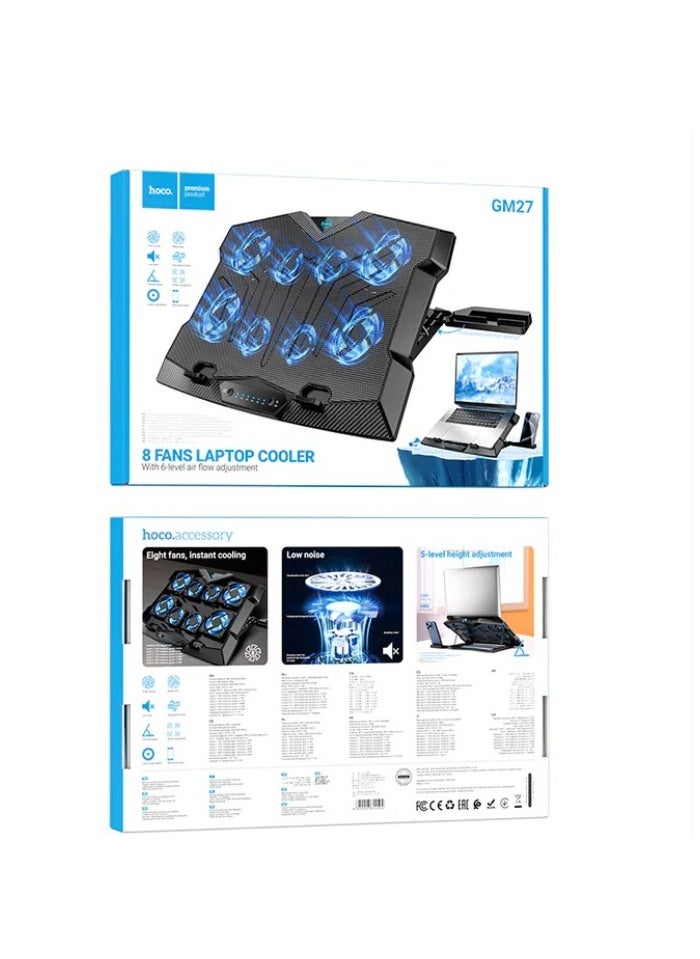 HOCO GM27 6 Speed Adjustments Notebook Cooling Fan Laptop Game Cooler