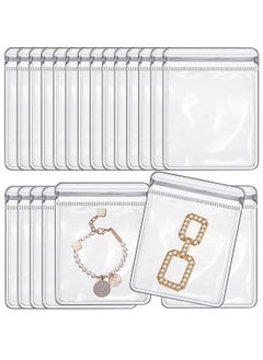 HomarKet 100 Pack Clear Jewelry Bags Clear Zipper Plastic Bag Self Seal PVC Rings Earrings Packing Pouch Storage Bags for Holding Jewelries (3 x 4 Inch(7x10cm))  - Image 2