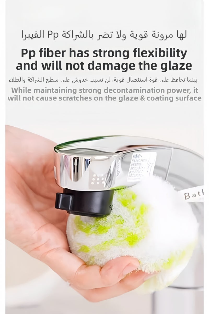 كرونايتي س губاة تنظيف متعددة الوظائف مضادة للبكتيريا - губاة تنظيف خاصة للمطبخ، كرة تنظيف الحمام، كرة تنظيف المسبح. مصنوعة من مادة ألياف شبكية البولي بروبيلين (PP)، ولا تحتاج إلى استخدام مواد تنظيف، ويتجاوز معدل مضاديتها للبكتيريا 90٪، وهي مناسبة بشكل خاص لأسر يوجد بها أطفال صغار. يمكنها بسهولة تلبية احتياجات التنظيف في الأحواض، والبلاط، والحوضات، والمصابيح المائية، والمسبحات وما إلى ذلك. - Image 3