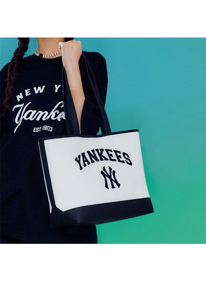 إم إل بي MLB اليانكيز النساء حقيبة كبيرة القدرة جميع المباراة كيس الكتف للمسافرين حقيبة الطلاب - Image 2