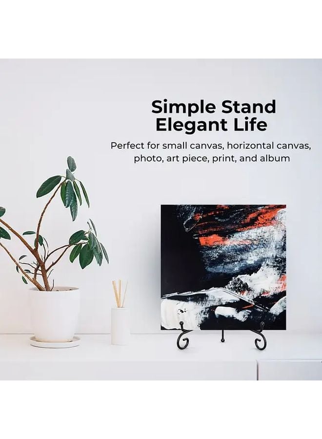 4 بوصة حامل ستاند حديد أسود للرسم 10 قطع حامل عرض لإطار الصورة - Image 5