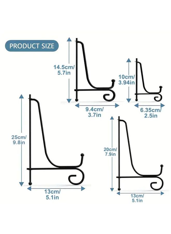 4 بوصة حامل ستاند حديد أسود للرسم 10 قطع حامل عرض لإطار الصورة - Image 4