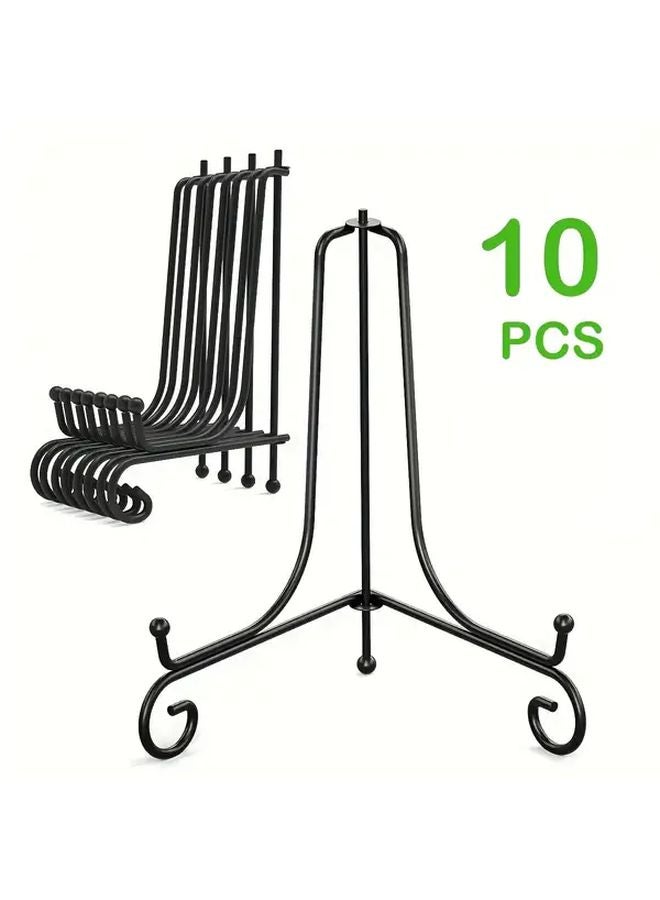 4 بوصة حامل ستاند حديد أسود للرسم 10 قطع حامل عرض لإطار الصورة - Image 1