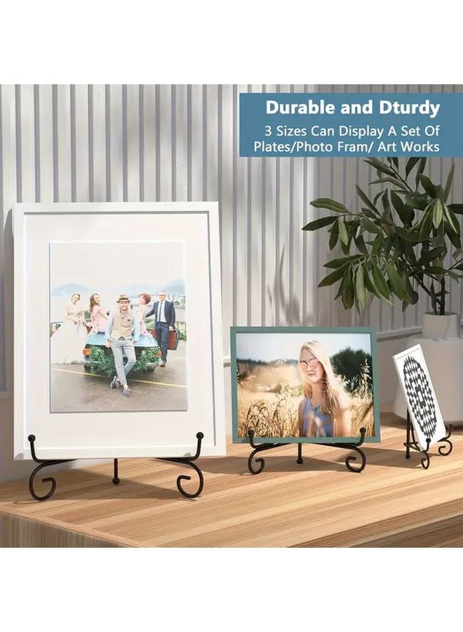 4 بوصة حامل ستاند حديد أسود للرسم 10 قطع حامل عرض لإطار الصورة - Image 3