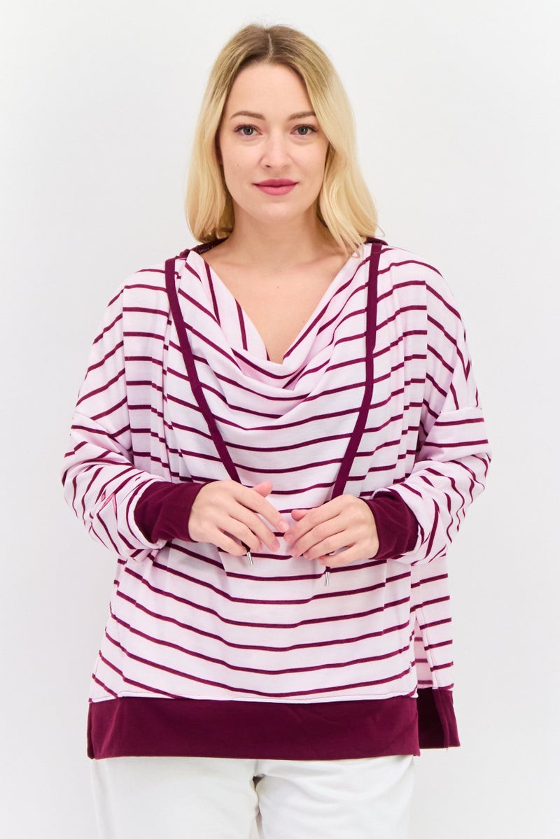 Jones New York Women Sportswear Fit Long Sleeve Walking Sweatshirts, Pink  - Image 1