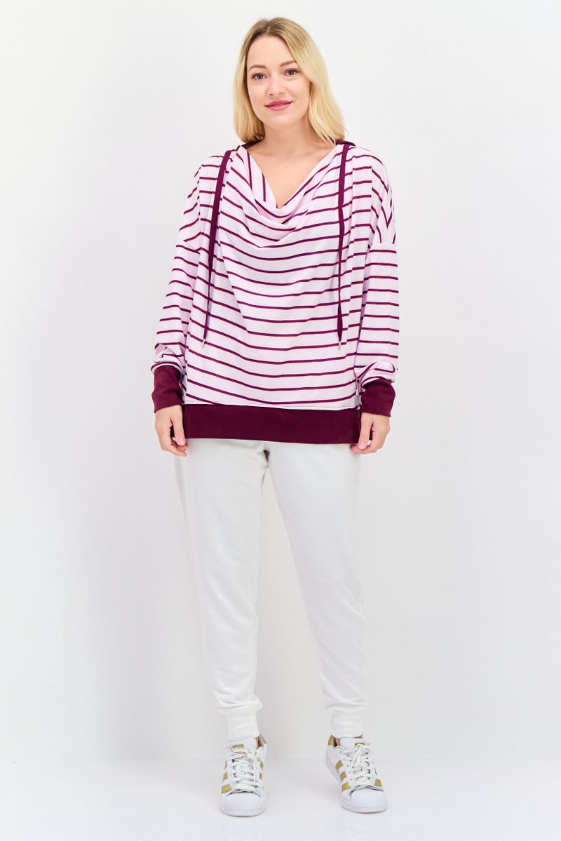 Jones New York Women Sportswear Fit Long Sleeve Walking Sweatshirts, Pink  - Image 4