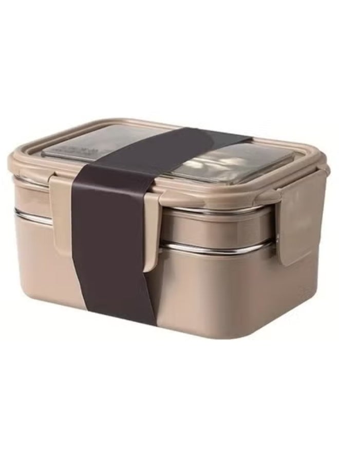 Walpck Bento Lunch Box for Adults Thermal Lunchbox Fresh-Keeping Bento Box Student Office Worker Portable Packed Lunch for Work Food School - Image 1