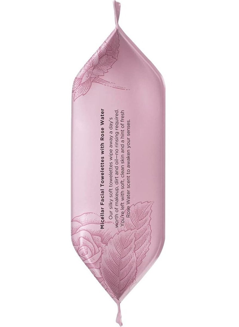 بيرتس بيز مناديل بيرتس بيز لتنظيف الوجه ومزيل المكياج بماء الورد ، 30 قطعة - Image 4