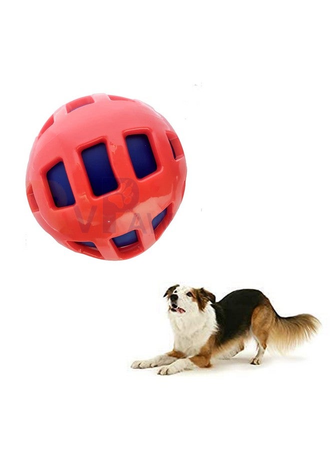 Latex Squeaky Rubber Football Toy For Puppy, Dog And Cat - Color May Vary (Large) With Squeaky Sound. - Image 1