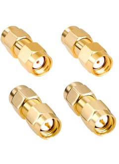 erorex [2+2]PCS SMA Male to SMA Male and SMA Female to SMA Female Connector SMA Coupler Adapter Converter for Antenna, Radio, WiFi  - Image 1