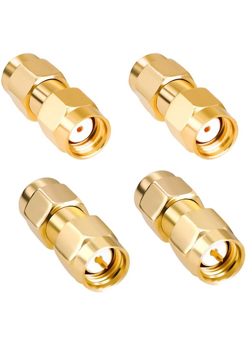 إيروريكس [2+2] قطعة SMA ذكر إلى SMA ذكر وSMA أنثى إلى SMA أنثى موصل SMA محول مقرنة للهوائي والراديو والواي فاي - Image 1