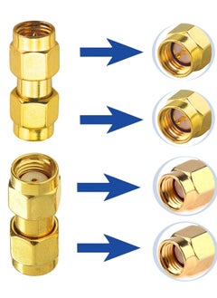 erorex [2+2]PCS SMA Male to SMA Male and SMA Female to SMA Female Connector SMA Coupler Adapter Converter for Antenna, Radio, WiFi  - Image 3