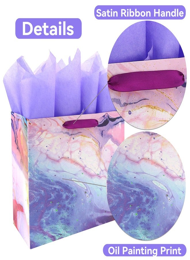 wishinside 13" Large Purple Gift Bag for Celebrating Birthdays,Weddings,Anniversaries,Mother's Day - Image 4