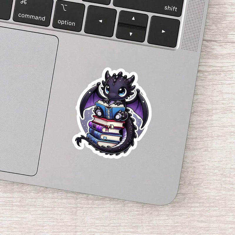 Multicolor 3 Inch Black Dragon PVC Sticker Kawaii Fantasy Decal Laptop Water Bottle Luggage Book Lover Decor - Image 4