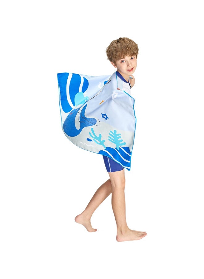 ERKE Children'S Quick-Drying Bath Towel, Cute Printed Baby Swimming Beach Hot Spring Absorbent Towel, Quick-Drying Towel - Image 2