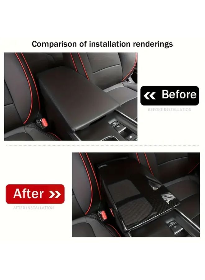 Carbon Fiber Style Armrest Cover for Accord 10th Gen 2018 2022 Car Interior Accessories - Image 4