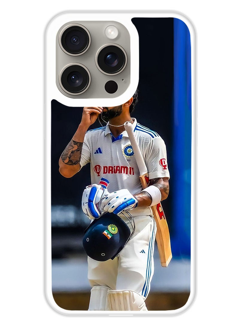 Theodor Protective Case Cover For APPLE IPHONE 15 Pro Virat Kholi 2 (White Bumper) - Image 1
