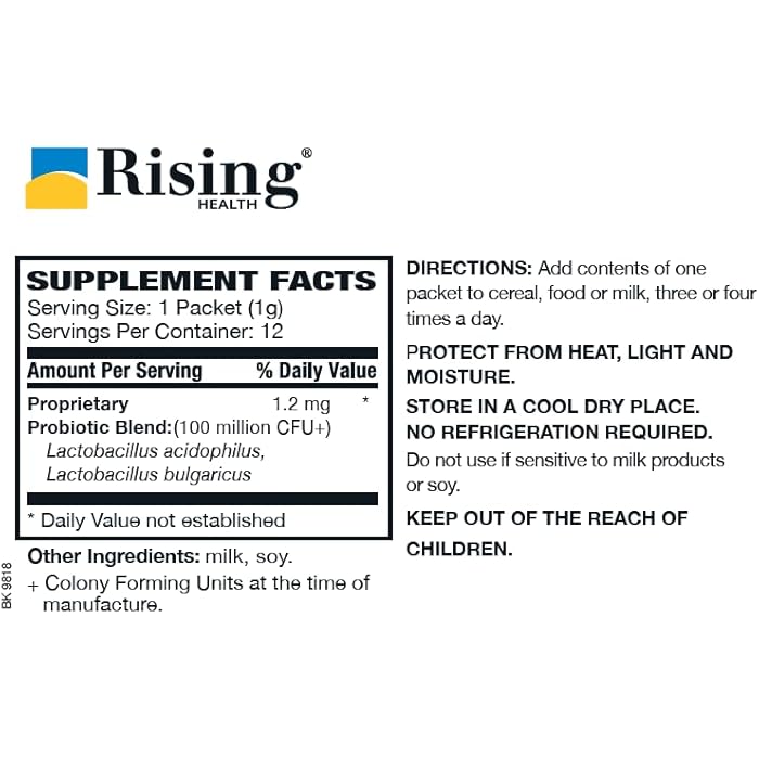 Rising Health - Floranex Granules - Lactobacillus Granules Probiotic Dietary Supplements - 12 Packets - Image 2