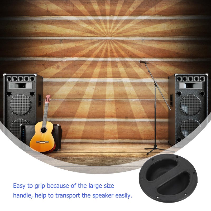5Pcs Black Recessed ABS Speaker Cabinet Handles Replacement for Professional Audio Equipment - Image 4