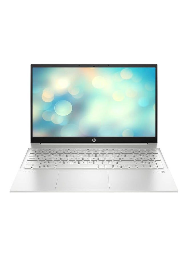 كمبيوتر محمول Pavilion بشاشة مقاس 15.6 بوصة ومعالج Core i5-1335U وذاكرة وصول عشوائي سعة 8 جيجابايت ومحرك أقراص SSD سعة 256 جيجابايت وبطاقة رسومات Intel Iris XE ونظام تشغيل Windows 11 Home