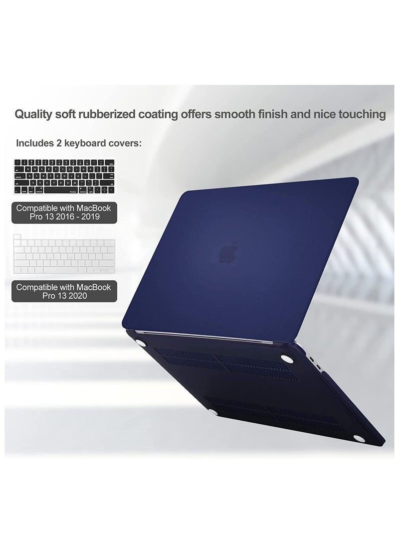 Procases MacBook Pro 13 Case 2022 2020 Release M1 Chip A2338 A2289 A2251, Hard Case Shell Cover and Keyboard Skin Cover for New MacBook Pro 13 Inch -Darkblue - Image 3