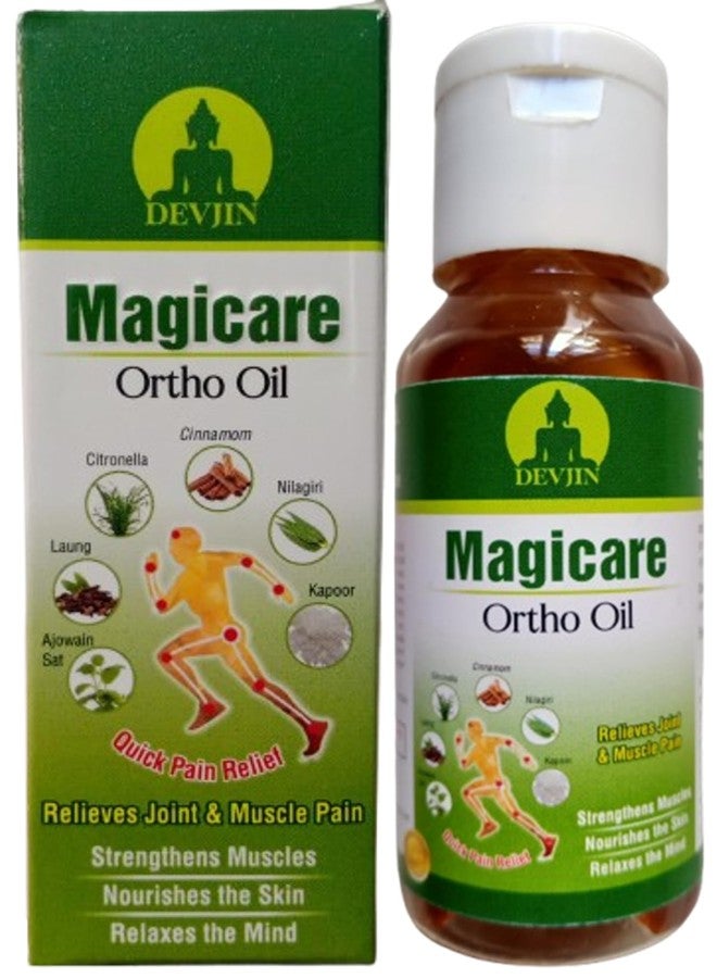 MAGICARE Ayurvedic Ortho Oil - 50ml x 2 | Well Balanced Blend of Nature's Precious Herbs & Oils | For Joints, Muscles & Back | Non-Greasy & Fast Absorbing | Daily Massage Oil for Body Relaxation & Wellness - Image 2