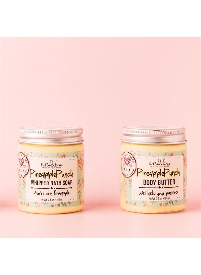 Bella and Bear Bella & Bear Pineapple Body Butter, Hydrating Formula - Vegan Travel Size, 3.4oz' (3.4 oz) - Image 1