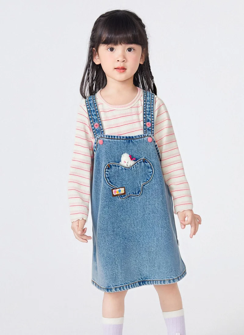 Balabala Toddler Girl Denim one-piece dress
