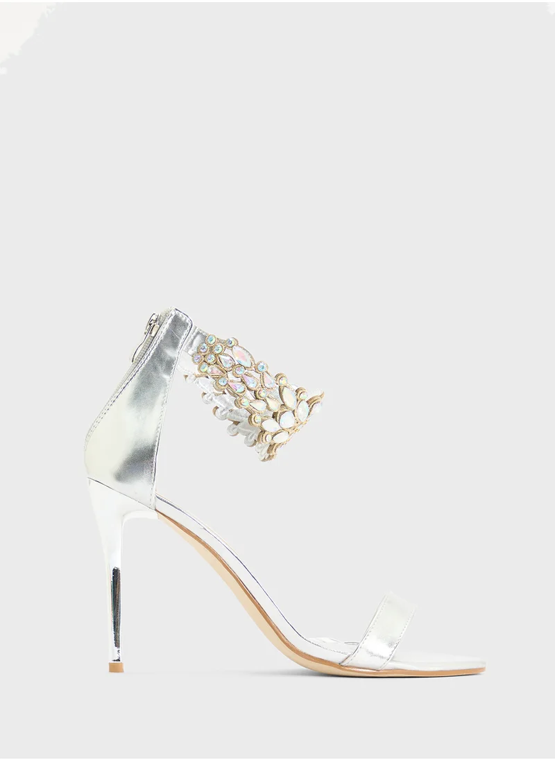ايلا Occasion Sandal With Ankle Strap Detail
