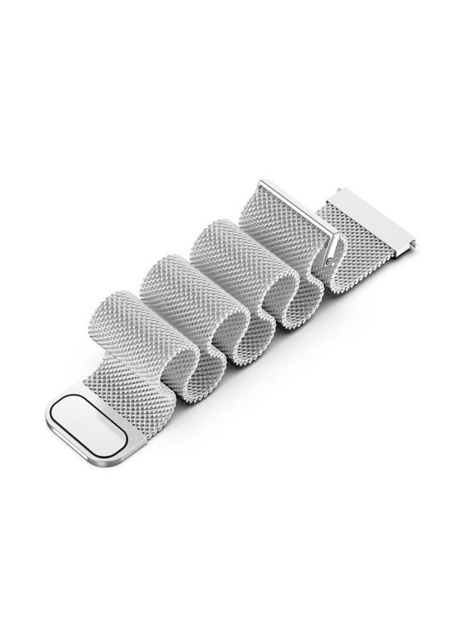 Kmaxai Milanese Magnetic Metal Watch Band For Xiaomi Watch S4 41mm Stainless Steel Woven Women's Summer Bracelet Silver - Image 4
