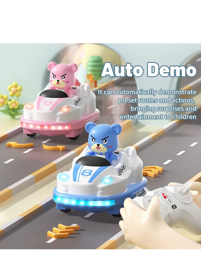 New Simulation Collision Spray Two Bumper Cars Parent-Child Interaction Fun Children's Toy Remote Control Car English Version