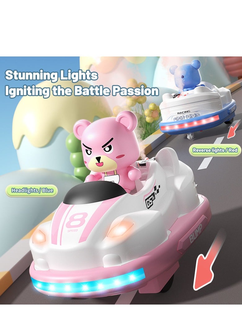 New Simulation Collision Spray Two Bumper Cars Parent-Child Interaction Fun Children's Toy Remote Control Car English Version