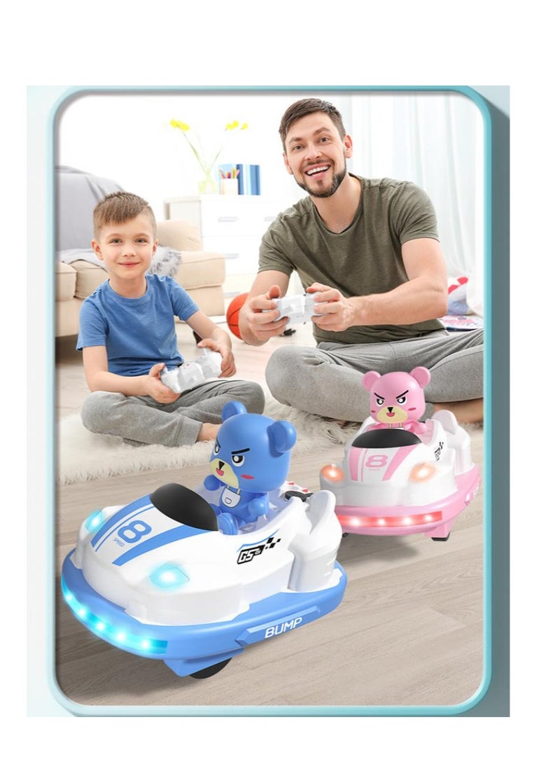 New Simulation Collision Spray Two Bumper Cars Parent-Child Interaction Fun Children's Toy Remote Control Car English Version