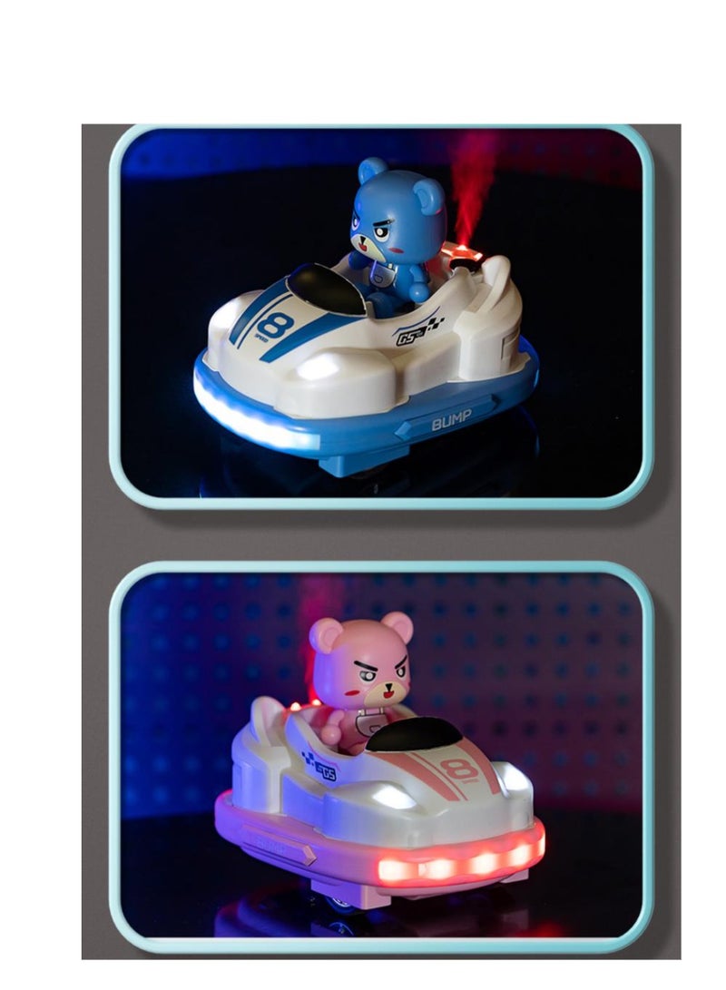 New Simulation Collision Spray Two Bumper Cars Parent-Child Interaction Fun Children's Toy Remote Control Car English Version