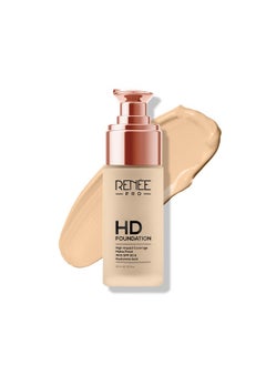Renee RENEE PRO HD Full Coverage Liquid All Skin Typ Foundation - Fir, Seamless HD Coverage with Matte Finish | SPF30 | Weightless & Long Lasting | Enriched with Aloe, Coffee, Chamomile & Vitamin E, 30 Ml  - Image 2