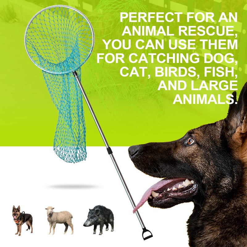 Smarkey Animal Control Catch Net Pole Tool for Dog Shoat Goat Cat Boar Hog Pig Racoon Possum Skunk Goose Chickens Pigeon - Heavy Duty - Image 2