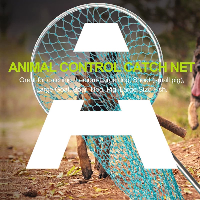 Smarkey Animal Control Catch Net Pole Tool for Dog Shoat Goat Cat Boar Hog Pig Racoon Possum Skunk Goose Chickens Pigeon - Heavy Duty - Image 3