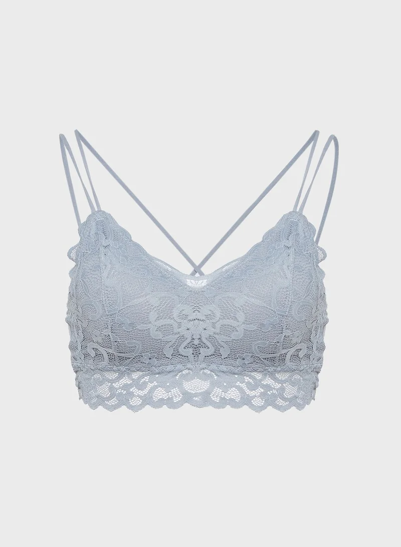 Ginger Lace Trim Bralette Multipack