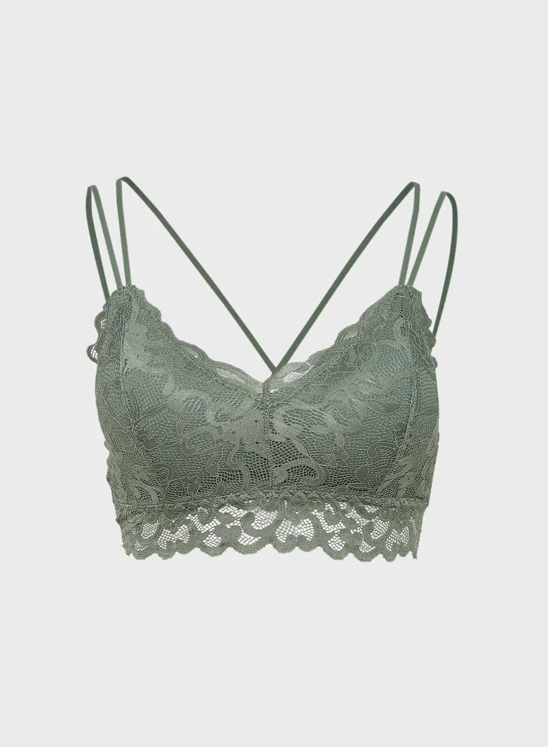 Ginger Lace Trim Bralette Multipack