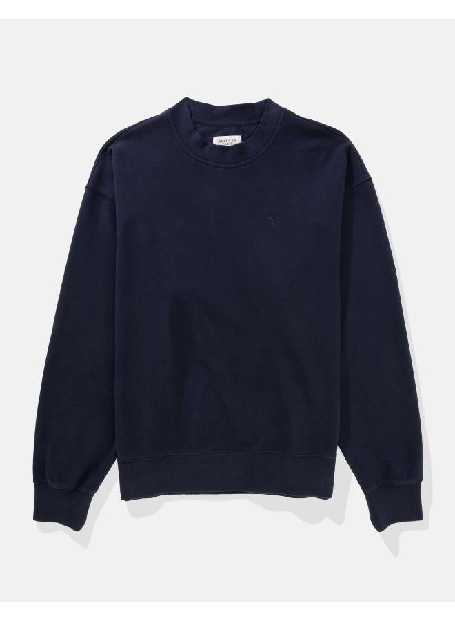 American Eagle Fleece Crew Neck Pullover Sweatshirt  - Image 3